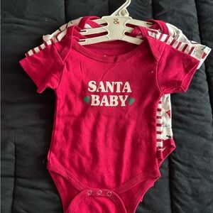 Festive Red 'Santa Baby' Bodysuit